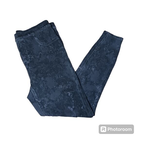 Spanx Jean-ish Ankle Leggings Womens X- Large Gray Marble Stretch Pants Slimming - Picture 3 of 8